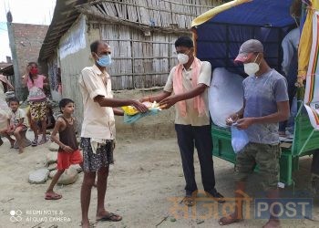 औरहिमा कोरोना र डेङगु रोग बाट बच्न सुपानेट झुल र सेनिटाईजर वितरण