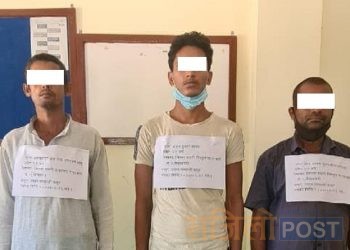 सप्तरी:तिरहुत गाउँपालिका मैनाकड़ीका एक महिलाको हत्या आरोपमा तीन जना पक्राउ