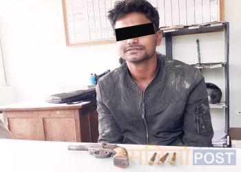 सिरहामा छठ घाटबाटै पेस्तोलसहित एक युवक पक्राउ