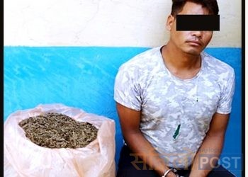 सिरहामा लागुऔषध गाँजासहित एक जना पक्राउ