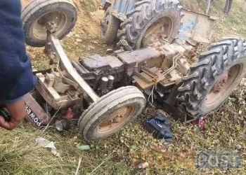 धनुषामा आफैले चलाएको ट्याक्टर पल्टिदा किचिएर चालकको मृत्यु
