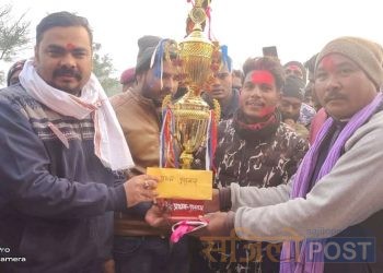 सप्तरीको बोदे बर्साईन नगरपालिका वार्ड न०६ प्रीतमपुरमा टि-20 मेयर क्रिकेटकप खेलमा भाटिन-सिल्हटको जीत