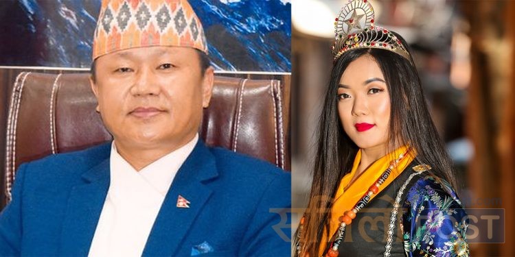 प्रदेश १ को मुख्यमन्त्री शेरधन राई २३ वर्षीया ज्याङमु शेर्पा सङ्ग विवाह गर्दै