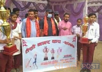 आजवाट सुखीपुरमा तेस्रो नगर क्रिकेट कप प्रतियोगिता सञ्चालनमा