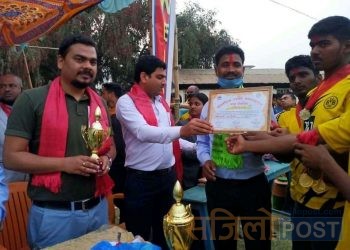 शिक्षा तथा खेलकुद शाखा बोदे बर्साईन नगरपालिका द्वारा नगर स्तरीय कबडी तथा हाजिरजवाफ प्रतियोगिता सम्पन्न ।