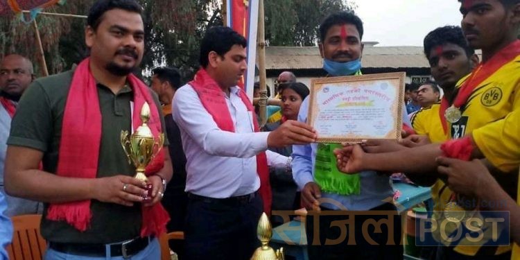 शिक्षा तथा खेलकुद शाखा बोदे बर्साईन नगरपालिका द्वारा नगर स्तरीय कबडी तथा हाजिरजवाफ प्रतियोगिता सम्पन्न ।