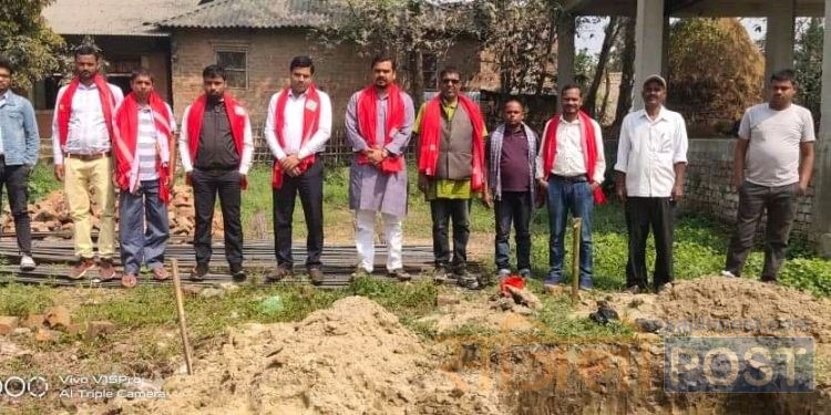 बोदे बर्साईनको श्री राष्ट्रिय आधारभुत बिधालय खडकपुरमा दुई कोठे बिधालयको शिलान्यास सम्पन्न