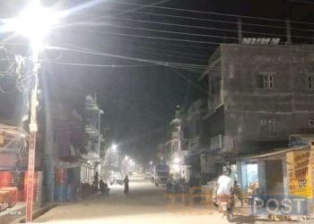 बोदे बर्साईन नगरपालिकाले सवारीसाधन र सर्वसाधारणको आवतजावत सहज बनाउन सडकमा बिधुत बत्ति जडान