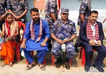 बलान बिहुल गाउपालिका वडा नम्बर ४ बेल्हीमा सशस्त्र बोर्डर आउट पोष्टको उद्घाटन