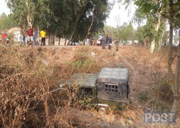 महोत्तरीको बर्दिबासमा नेपाली सेनाको जिप दुर्घटना हुँदा ५ जना सेना घाइते