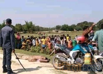 सिरहाको औरही गाउँपालिका १ हरकट्टीमा  मोटरसाइकलको चेनमा सल बेरिएर घाँटी थिचिदाँ एक महिलाको मृत्यू
