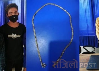 तरकारी किन्दै गरेकी महिलाको सिक्री लुटपाटमा संलग्न पक्राउ