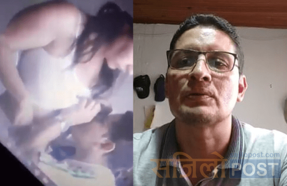 अनलाइन कक्षा सकिएपछि क्यामेरा बन्द ठानेका शिक्षकले श्रीमतीसँग सबै काम सकेको भिडियो बाहिरियो