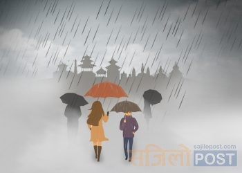 आज प्रदेश २ सहित यी ठाउँमा ठूलो पानी पर्ने सम्भावना
