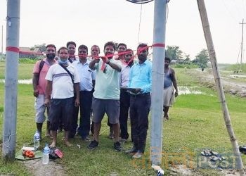 सप्तरीको श्रीलंका टापु (गोबरगाढा) मा अढाई करोड को लागतमा विधुत जडान,स्थानीय बासी खुशी