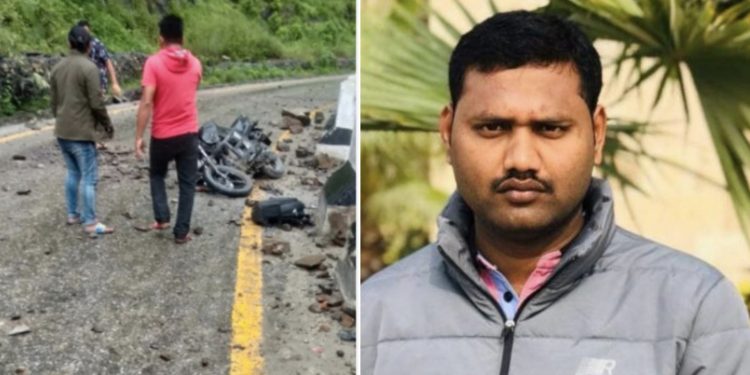 गुडिरहेको मोटरसाइकलमाथि ढुङ्गा खस्दा महोत्तरीका युवकको ज्यान गयो, जनकपुरका युवक घाइते