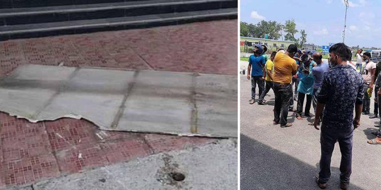 जनकपुर विमानस्थलको फल्स सिलिङ खस्दा एक घाइते