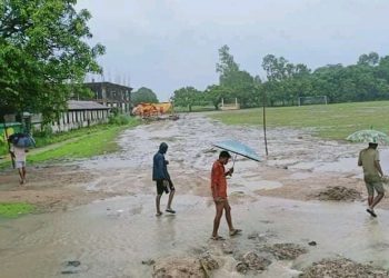 भारी बर्षाका कारण रोकियो सप्तरीको बोदे बर्साईनको तेस्रो मेयर गोल्डकप फुटबल प्रतियोगिता