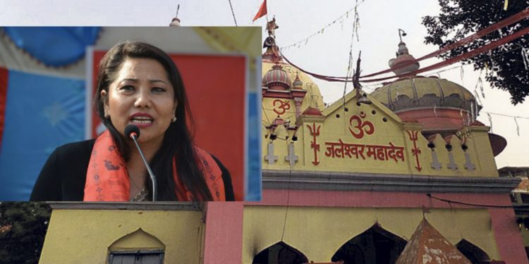जलेश्वरनाथ मन्दिरको विकासका लागि सक्दो पहल गर्छुँ : मन्त्री झाँक्री