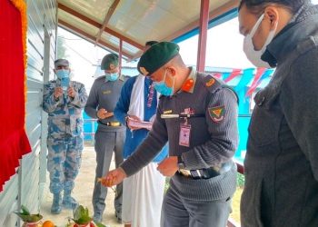 सप्तरीको बोदे बर्साईन सुभरनपटीमामा सशस्त्र प्रहरीको नवनिर्मित भवन समुद्धघाटन