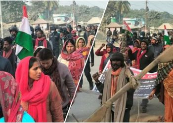 सप्तरीमा हलो बोकेर जनमतका कार्यकर्ताद्धारा प्रदर्शन