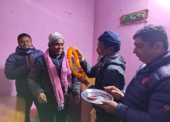 सप्तरी : गैसस महासंघका बरिष्ठ उपाध्यक्ष देवलाई सम्मान