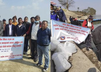 जलिय जैबिक बिविधता संरक्षण गर्न सप्तकोशी नदीमा ३० हजार माछाका भुरा छाडियो
