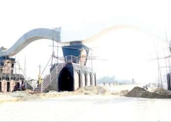 मधेश प्रदेशको राजधानी जनकपुरधामको मुजेलियामा निर्माणाधीन प्रवेशद्वार शहीद गेटको निर्माण काम अन्तिम चरणमा