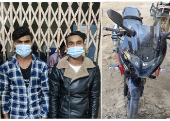 जनकपुरधामबाट मोटरसाइकल चोरी गरेको आरोपमा दुई जना प क्राउ
