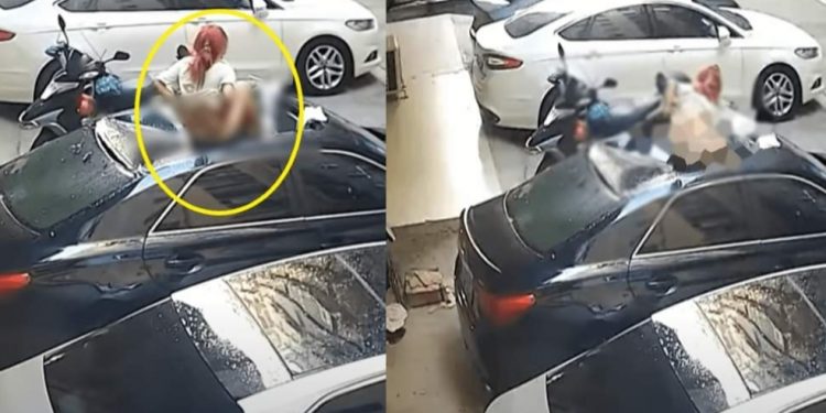 यौ न सम्पर्क गर्दागर्दै झ्यालबाट खसिन् युवती, पार्किंग गरेर राखेको गाडीको छत नै भाँचियो (हेर्नुहोस भिडियो)