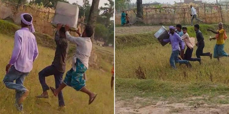 रौतहटमा स्थानीयले मतदान केन्द्र कब्जामा लिइ मतपेटिका बोकेर भागे