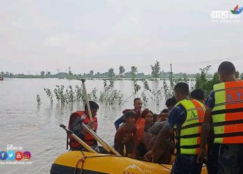 सप्तकोसीको बाँध फुट्यो, ४ हजार घर परिवार उच्च जोखिममा