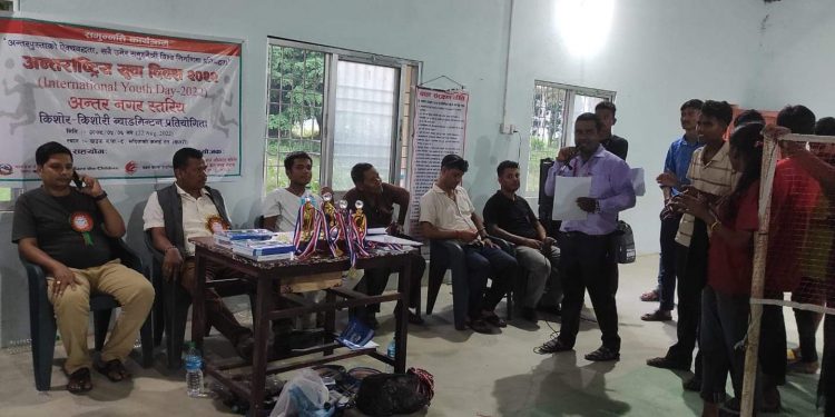 सप्तरीको खडक नगरपालिकामा अन्तरास्ट्रिय युवा दिवसको अवसरमा अन्तर नगर स्तरीय ब्याड मिन्टन प्रतियोगिता सम्पन्न