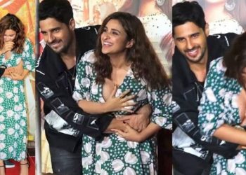 सिद्धार्थले समाउदा परिणितीलाई लाजका गहना हातले छोप्दा छोप्दै हैरान