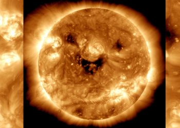 नासाको अन्तरिक्ष यानले खिच्यो ‘मुस्कुराइ रहेको’ सूर्यको तस्बिर