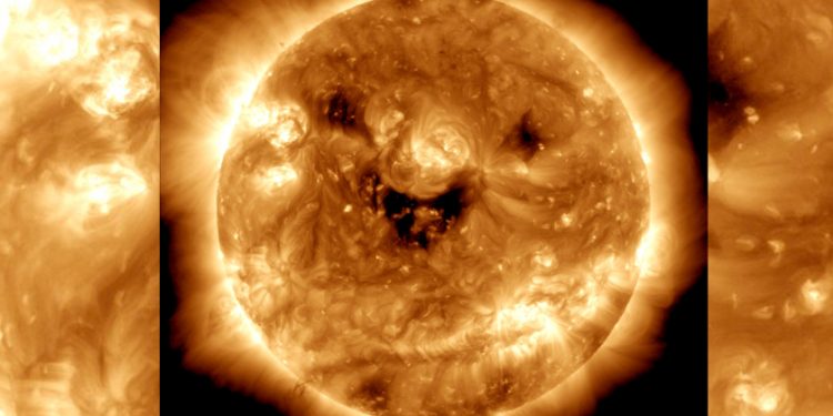 नासाको अन्तरिक्ष यानले खिच्यो ‘मुस्कुराइ रहेको’ सूर्यको तस्बिर