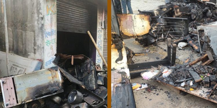 धनुषा : इलेक्ट्रोनिक पसलमा आगलागी,करिब ३० लाख बराबरको क्षति