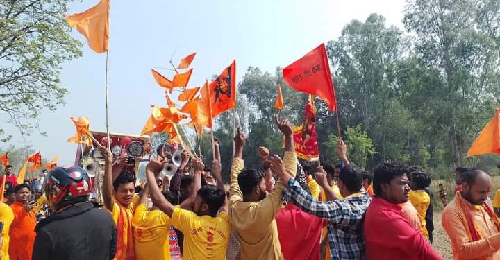 जनकपुरधाममा हिन्दू राष्ट्रको माग गर्दै सम्राट सेनाको शक्ति प्रदर्शन