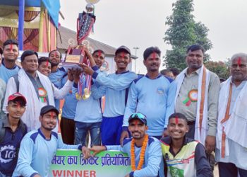प्रथम मेयर कप टी ट्वान्टी क्रिकेट प्रतियोगिताको उपाधी रुपनी गाउँपालिकालाई