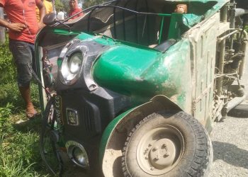 सप्तरीमा बसले अटोलाई ठक्कर दिदा अटोमा सवार दुई जना घाइते