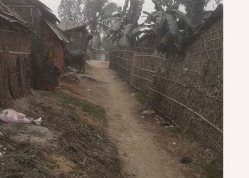 सप्तरीको महदेवा गाउँपालिकामा सार्वजनिक बाटो अवरुद्ध