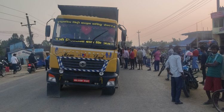 महोत्तरीको बर्दिवास-जलेश्वर सडक खण्डमा भएको सडक दुर्घटनामा परि एकजना साइकल यात्रीको मृत्यु