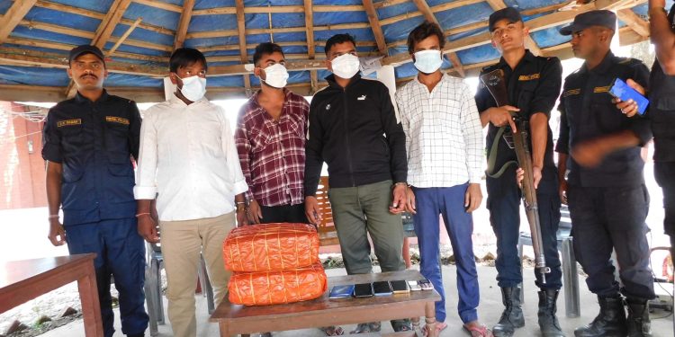 महोत्तरी र धनुषाबाट गाँजा सहित चार जना प क्राउ