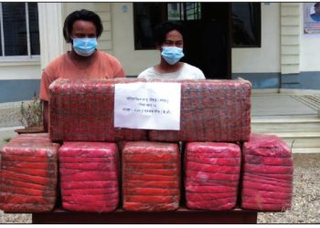 महोत्तरी प्रहरीद्वारा एक क्विन्टल गाँजा बरामद