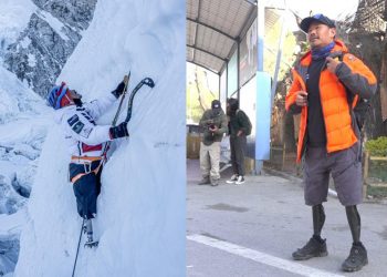 दुबै खुट्टा नभ एका बुढामगर सगरमाथा चढेर गरे विश्व कीर्तिमान