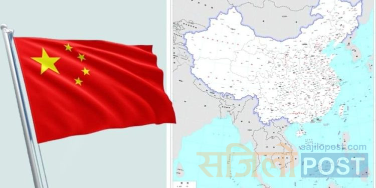 चीनले सार्वजनिक गर्‍यो भारतको अरुणाचल प्रदेश समेटिएको नक्शा