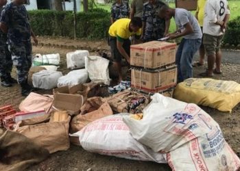 महोत्तरीमा सशस्त्र प्रहरीद्वारा तस्करीको सात करोडको सामान भन्सारलाई बुझाइयो