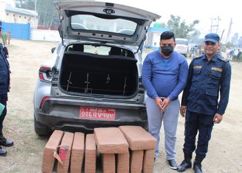 मदेश प्रदेश : ११६ किलो गाँजा सहित एक जना पक्राउ