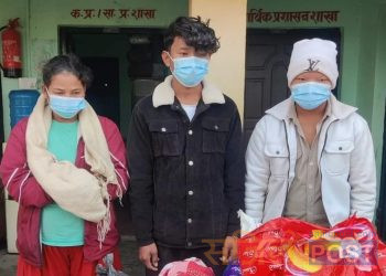 मधेश प्रदेश :लागू औषध गाँजासहित तीन जना पक्राउ