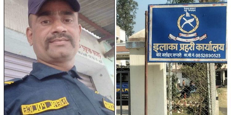 सप्तरीमा भर्याङ्गबाट लडेर एक प्रहरी सहायक हवलदार सिंहको मृत्युु